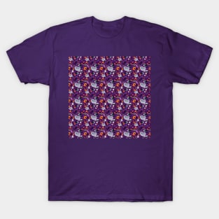 Watercolor Halloween Pattern - Purple T-Shirt